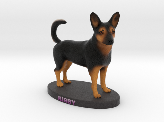 Custom Dog Figurine - Kirby in Full Color Sandstone