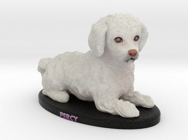 Custom Dog Figurine - Percy in Full Color Sandstone