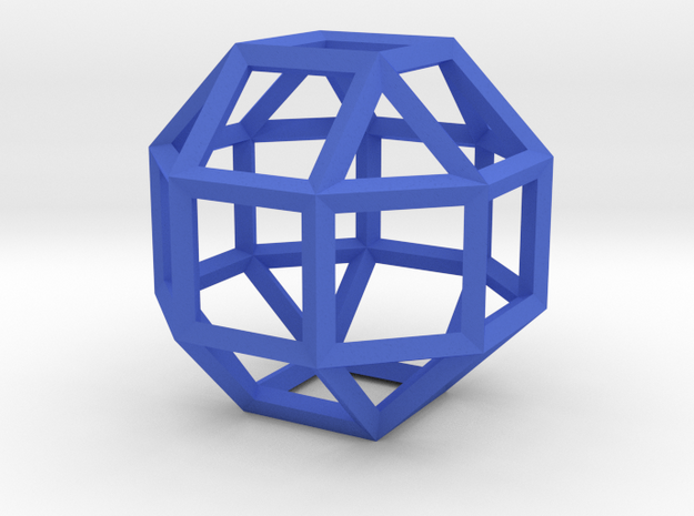 Rhombicuboctahedron(Leonardo-style model) in Blue Processed Versatile Plastic