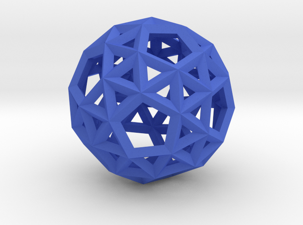 Snub Dodecahedron(Leonardo-style model) in Blue Processed Versatile Plastic