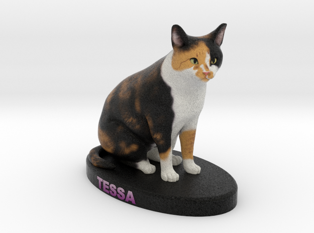 Custome Cat Figurine - Tessa in Full Color Sandstone