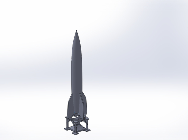  V2 Rocket 1/200 Scale in Tan Fine Detail Plastic