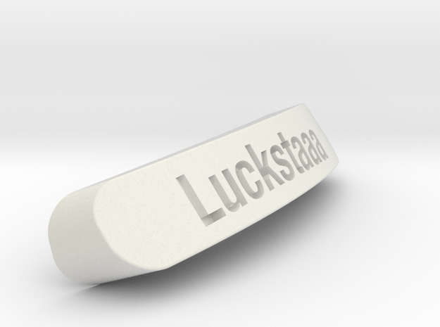Luckstaaa Nameplate for Steelseries Rival in White Natural Versatile Plastic