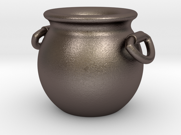 Cauldron in Polished Bronzed Silver Steel