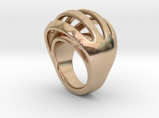 RING CRAZY 29 - ITALIAN SIZE 29  in 14k Rose Gold Plated Brass