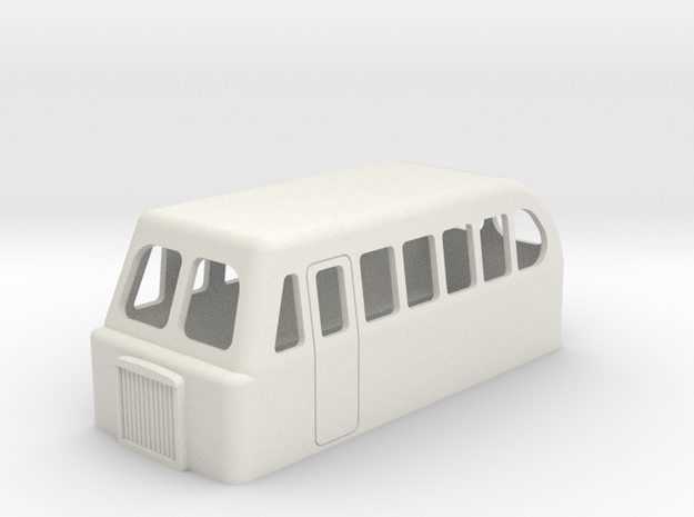 009/hon30 bus type railcar 50 alternate version  in White Natural Versatile Plastic