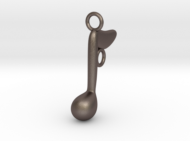 Music Symbol in Polished Bronzed Silver Steel