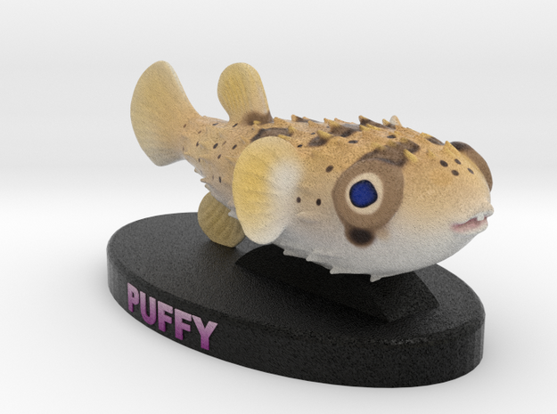 Custom Fish Figurine - Puffy in Full Color Sandstone