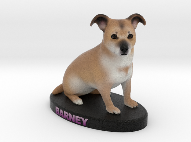 Custom Dog Figurine - Barney in Full Color Sandstone