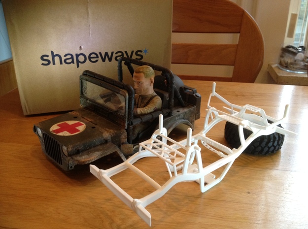 Wild Willy chassis for losi mrc/Vatera slick rock in White Natural Versatile Plastic
