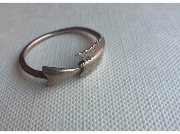 Arrow Ring in Polished Silver: 7 / 54