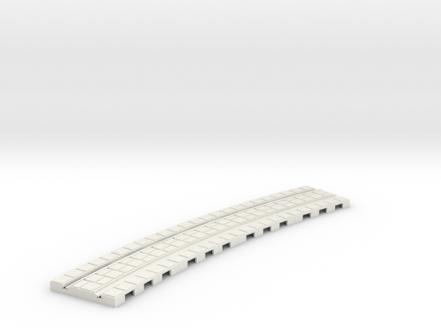 P-165stg-long-curved-r2-tram-track-100-big-6a in White Natural Versatile Plastic