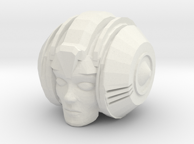 Prim-head 2 in White Natural Versatile Plastic
