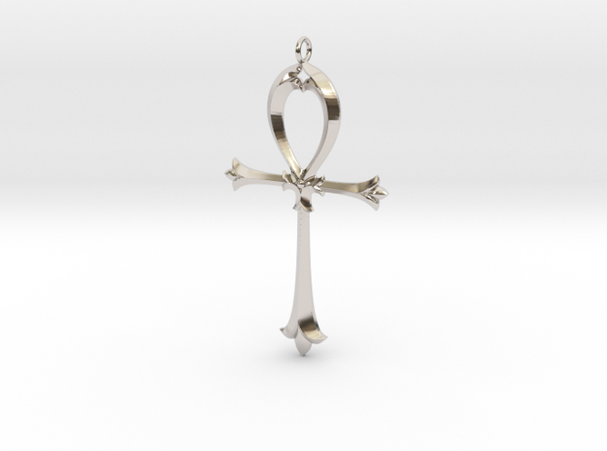 Nouveau Ankh in Solid Platinum