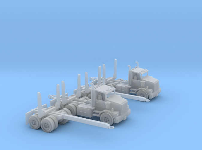 2 logging trucks Z scale