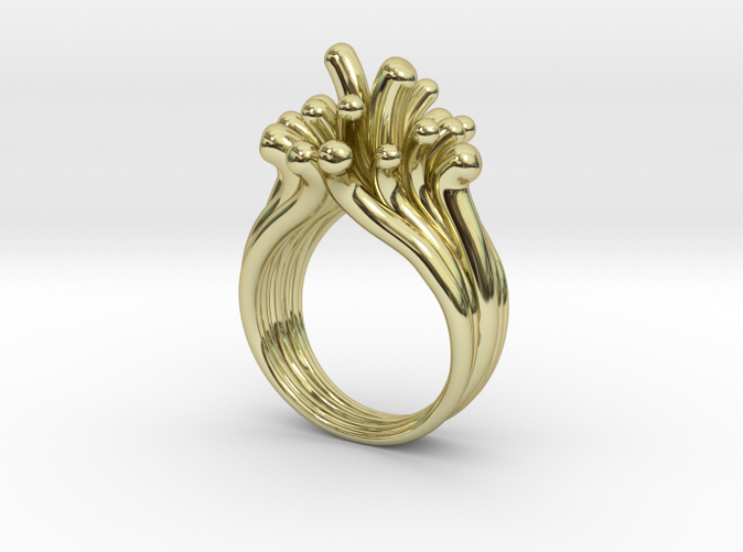 Water Drops Gold Plated Ring