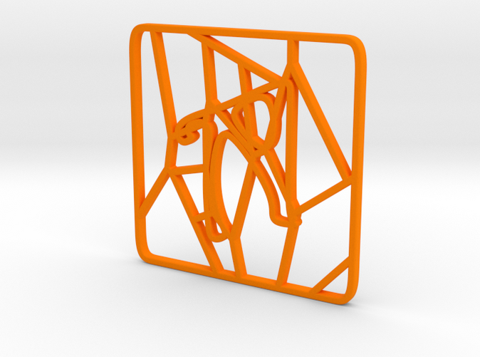 Personalised Voronoi Square Pattern Coaster (4)