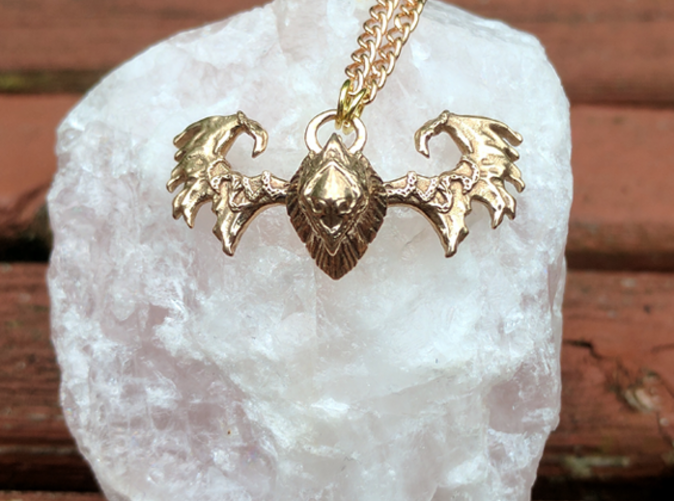 Flower pendant jewelry gold necklace medallion 3D print model