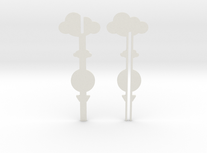 Clouds & Balloon #1 - cake topper - white
