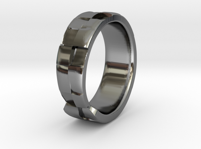 Square Textured & Tapered Ring