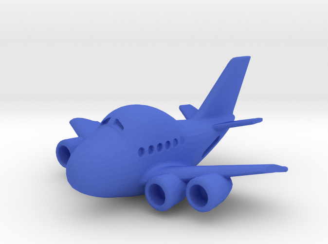 Airplane Jumbo Jet Plane 3D Charm Pendant Necklace w 70 cm Box Chain New!