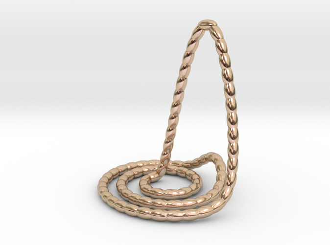 pendant necklace in 14k rose gold plated brass