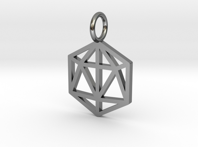 Geometric origami lines pendant