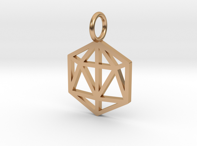 Geometric origami lines pendant