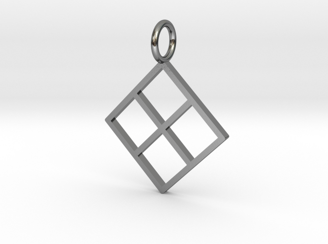 Geometric origami squares pendant
