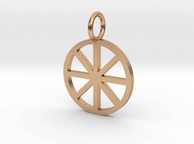 Geometric wheel pendant