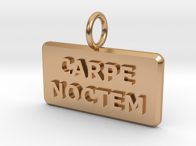 Latin wording Carpe Noctem (Seize The Night) pendant