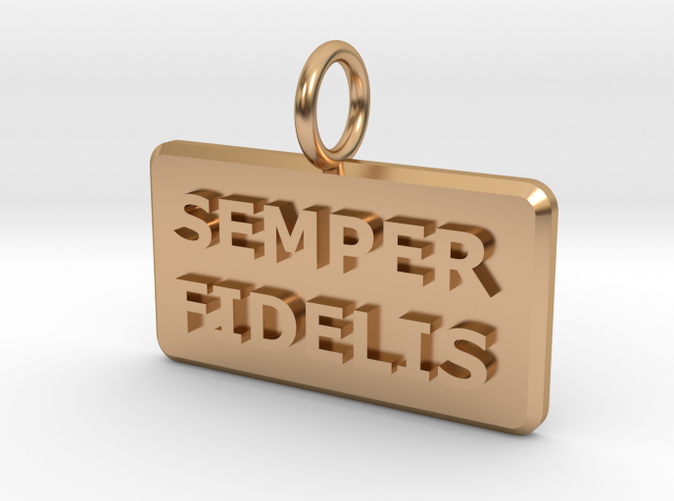 Latin wording Semper Fidelis (Always Faithful) pendant