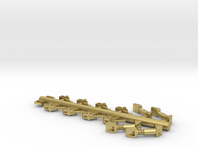S Scale 2DF32 Brass Shock & Brake Shoes