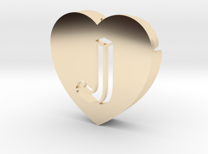Heart shape DuoLetters print J