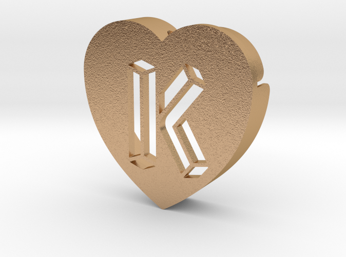Heart shape DuoLetters print K