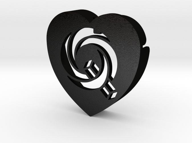 Heart shape DuoLetters print Q