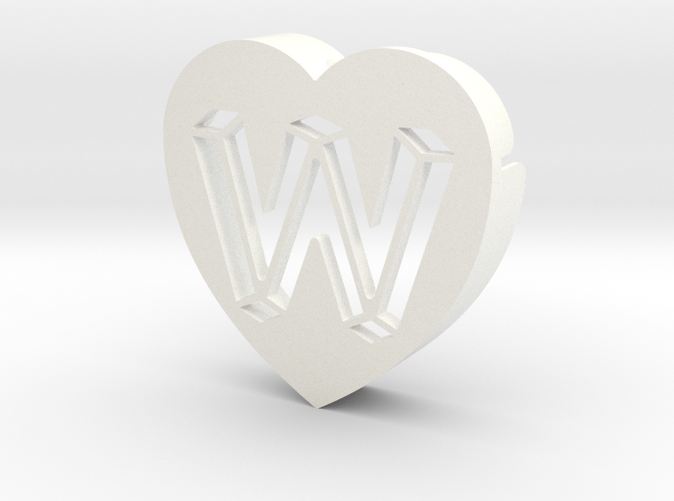 Heart shape DuoLetters print W