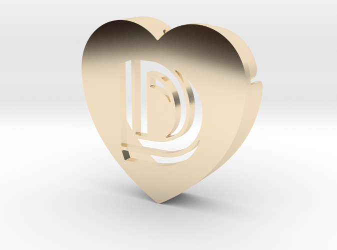 Heart shape DuoLetters print D
