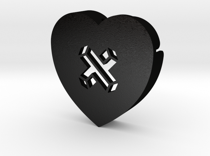 Heart shape DuoLetters print ×