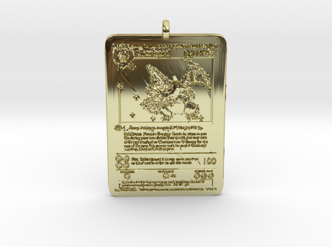 18K gold plated Charizard pokemon card