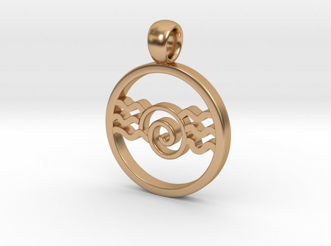 Snail and Waves Amulet