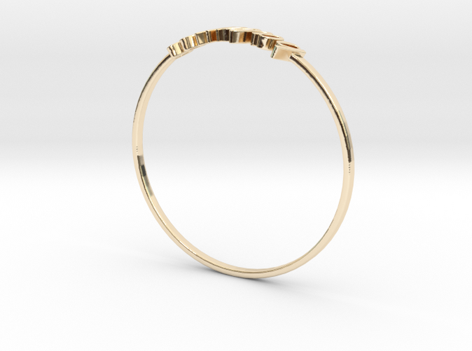 14k Gold Plated Brass Libra / Balance ring