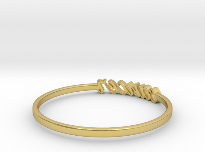 Polished Brass Cancer ring