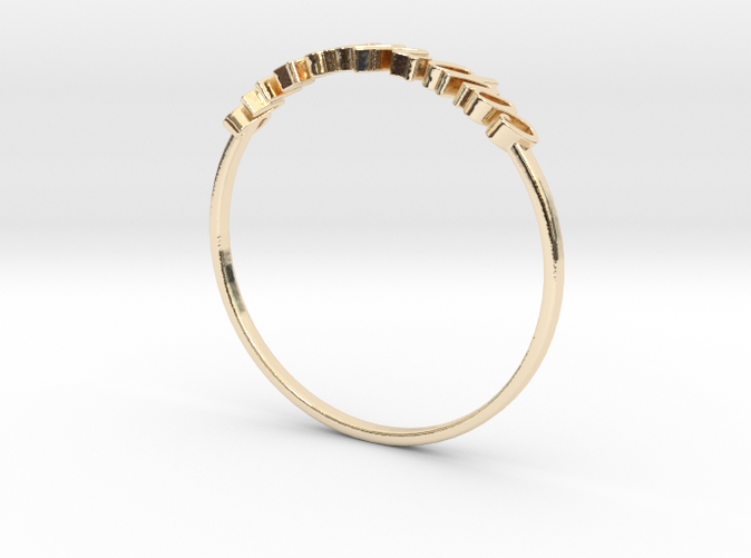 14k Gold Plated Brass Capricorn/ Capricorne ring