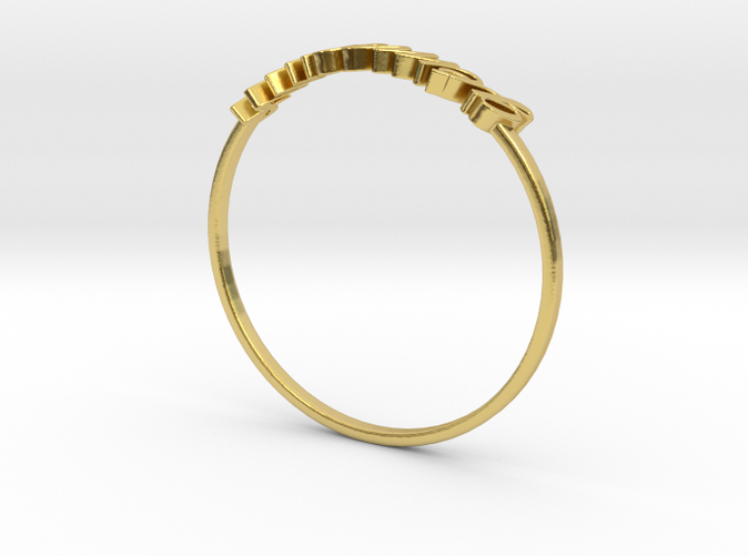 Polished Brass Gemini / Gémeaux ring