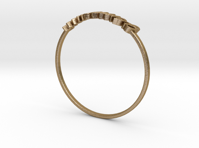 Polished Gold Steel Gemini / Gémeaux ring