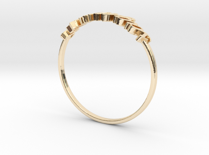 14k Gold Plated Brass Sagittarius / Sagittaire ring