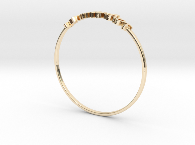 14k Gold Plated Brass Sagittarius / Sagittaire ring