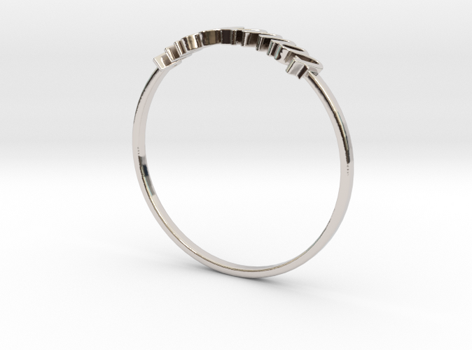 Rhodium Plated Brass Taurus / Taureau ring