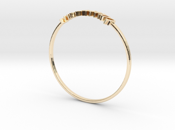 14k Gold Plated Brass Taurus / Taureau ring